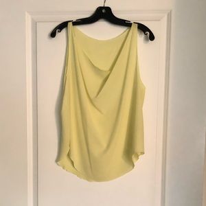 Alice + Olivia Yellow Silk Top